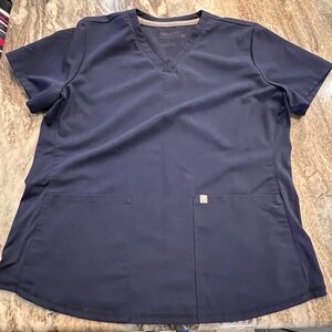 Fabletics Navy Short Scrub Top